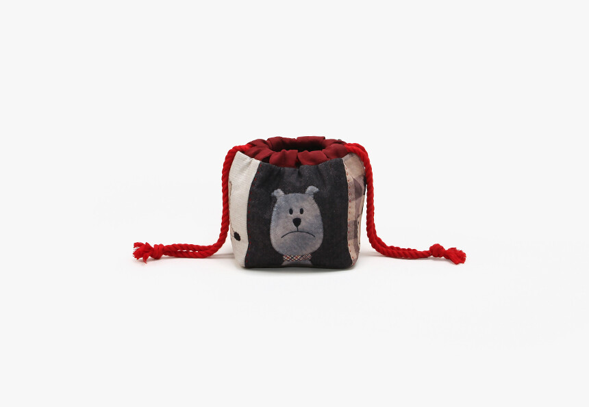 퍼피 조리개 파우치 겸 미니가방 정면
