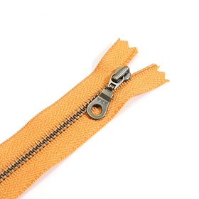 [YKK] 청동지퍼 둥근고리 3호(10cm)-옐로우오렌지 (개)