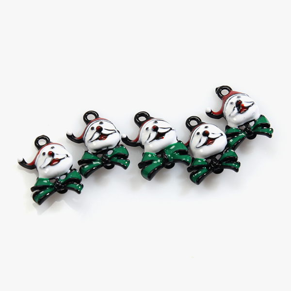 [장식부자재] 크리스마스 산타얼굴 장식 16mm x 20mm - 5개 1set