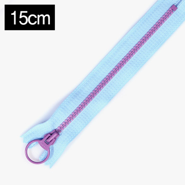 [YKK] 비슬론 콤비 지퍼 3호(15cm) - 라이트블루(라벤더) (개)
