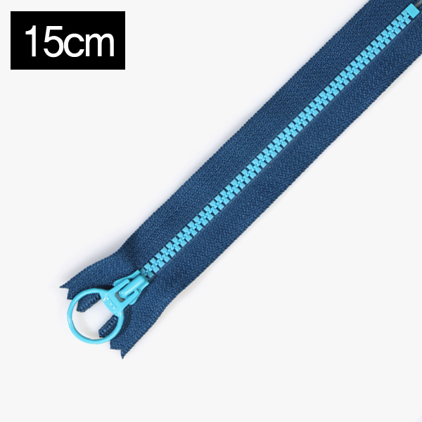 [YKK] 비슬론 콤비 지퍼 3호(15cm) - 네이비(스카이블루)
