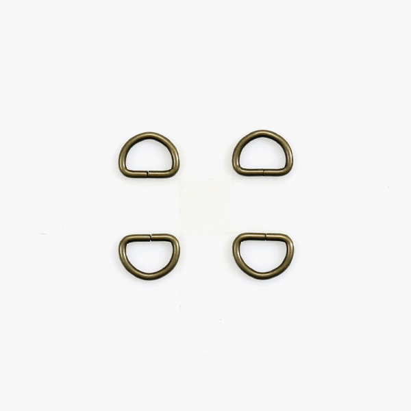 퀼트의시작은? 엔조이퀼트와 함께,[가방부자재] D링 가방 연결고리 10mm 4개 1SET - 청동