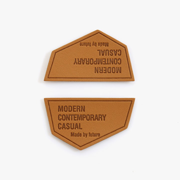 [장식부자재] 모던 컨템포러리 가죽라벨 2개 1SET - 카멜 (set)