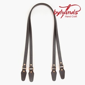 [바이핸즈] 프리미엄 사피아노 럭셔리 숄더핸들(84cm) - 차콜그레이 (개)