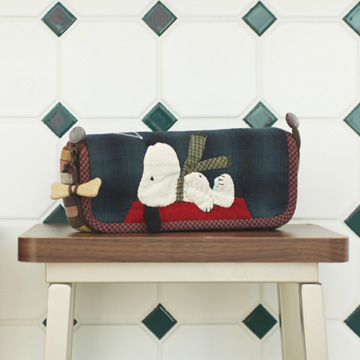 [바이핸즈] 퀼트패키지 소품 - 멍뭉이 파우치(토프) (개)