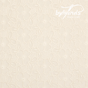 [바이핸즈] 대폭 진달래 아일렛 레이스원단 - 내추럴 (EYL-0005) (1/2Yd)