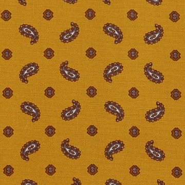 [세븐베리] 쁘띠 풀라드 D6 프린트원단 - 머스타드 (1/2Yd)