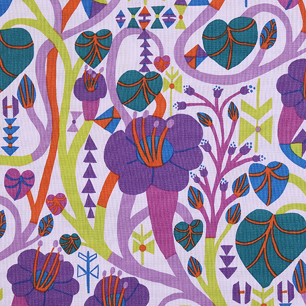 [프리스피릿(로완)] 홈워드 미앤더 프린트원단 - 라일락