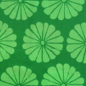 [프리스피릿(로완)] 카파파셋 콜렉티브 다마스크 플라워 프린트원단 - 라임 (1/2Yd)