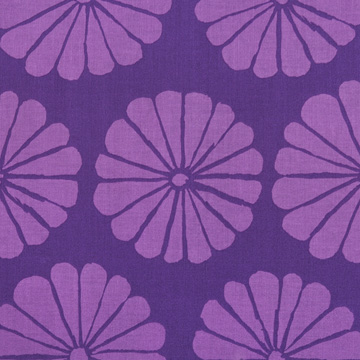 [프리스피릿(로완)] 카파파셋 콜렉티브 다마스크 플라워 프린트원단 - 퍼플 (1/2Yd)