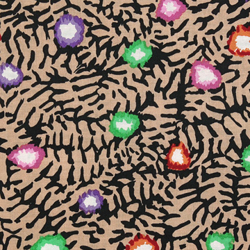 [프리스피릿(로완)] 카파파셋 콜렉티브 모스 플라워 프린트원단 - 오커 (1/2Yd)