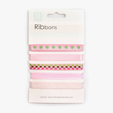 [장식부자재] 크래프트 새틴 리본 5종 세트 - 005 (개)