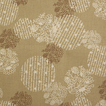 [유와] 아키타 케이코 라우드 플라워 셔팅 프린트원단 - 라이트브라운 (1/4yd) (D01)AK829606-F (개)