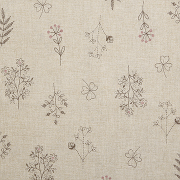 [다이와보] 20 자수터치 시팅 린넨프린트원단 - 베이지 (1/2Yd)