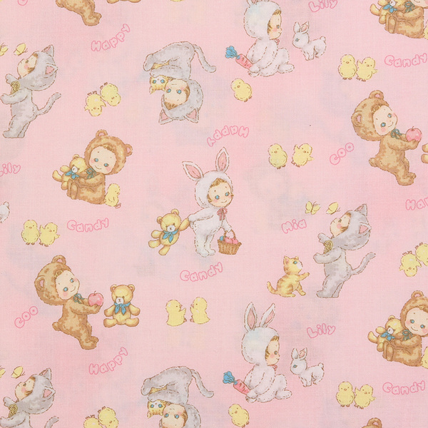 [퀼트게이트] 퍼니 퍼니 캔디 13 셔팅 프린트원단 - 핑크