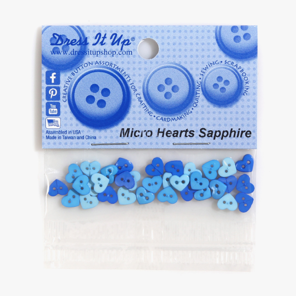 [제시제임스] 장식단추 드레스잇업 - 9535(MM HEARTS SAPPHIRE)