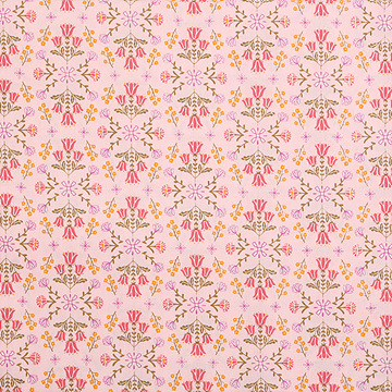 [세븐베리] 40s 포크로어 프린트원단 - 핑크 (1/2Yd)
