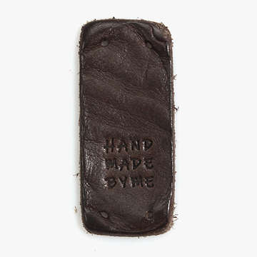 [장식부자재] 핸드메이드 바이 미 빈티지 소가죽 라벨 - 딥브라운 (개)