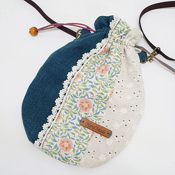 [핸드메이드뿌냐] 퀼트패키지 소품 - 조리개 핸드폰 미니백 (그린) (개)