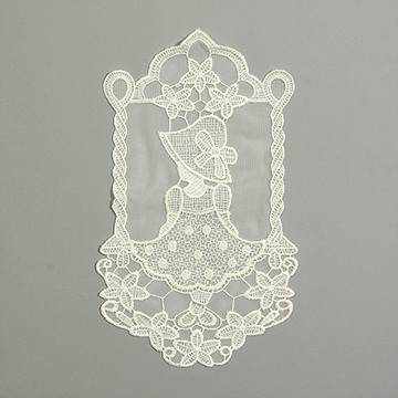 [퀼트부자재] 장식용 레이스 그네소녀 모티브 - 아이화이트 (개)