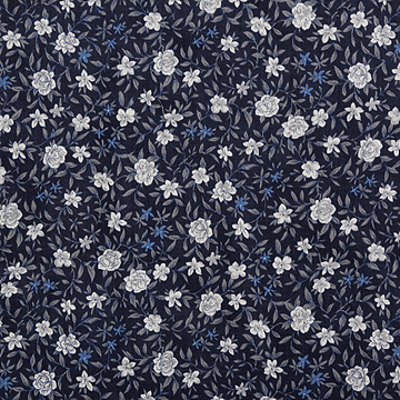 [세븐베리] 60수 론(아사) 노스텔지어 컬렉션 83041 프린트원단 - 딥 네이비 (1/2Yd)