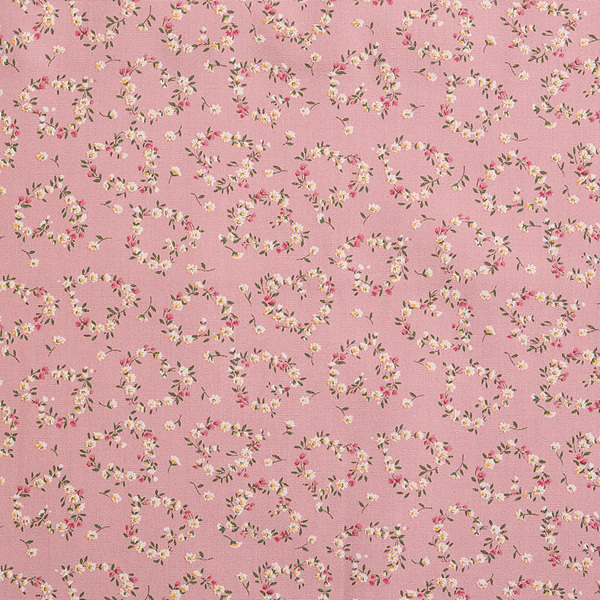[세븐베리] 브로드 스몰 플라워 D43 프린트원단 - 핑크