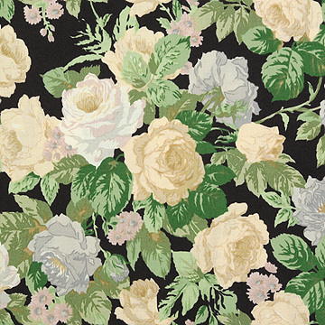 [유와] 엘리노아 플라워 셔팅 프린트원단 - 블랙 (1/4yd) 816680-K (개)