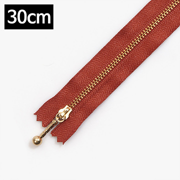 [YKK] 금색지퍼 1 (30cm) - 브릭 (개)