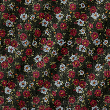 [국산기모] 대폭 빈티지 올리비아 코듀로이 기모(융) 프린트원단 - 카키 GA009-B (1/2Yd)