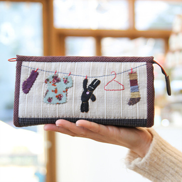 [바이핸즈] 퀼트패키지 소품 - 블랙 래빗 파우치 겸 필통 (개)