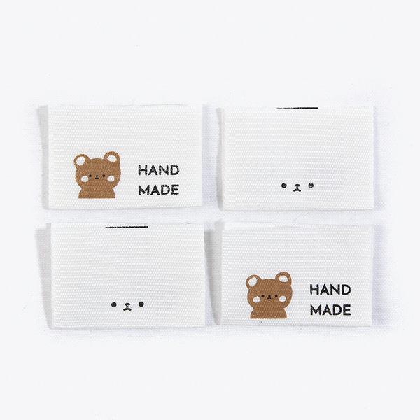 [장식부자재] 양면 끼움라벨 4개 1SET - 브라운베어