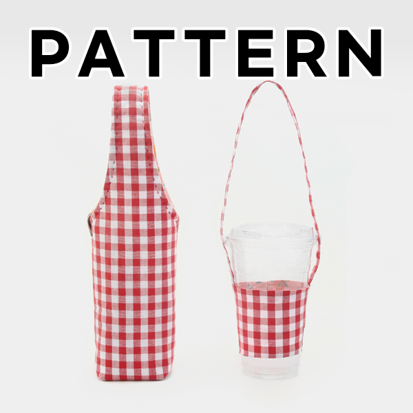 [바이핸즈] 퀼트도안 - 체크 텀블러백 & 캐리어(레드)