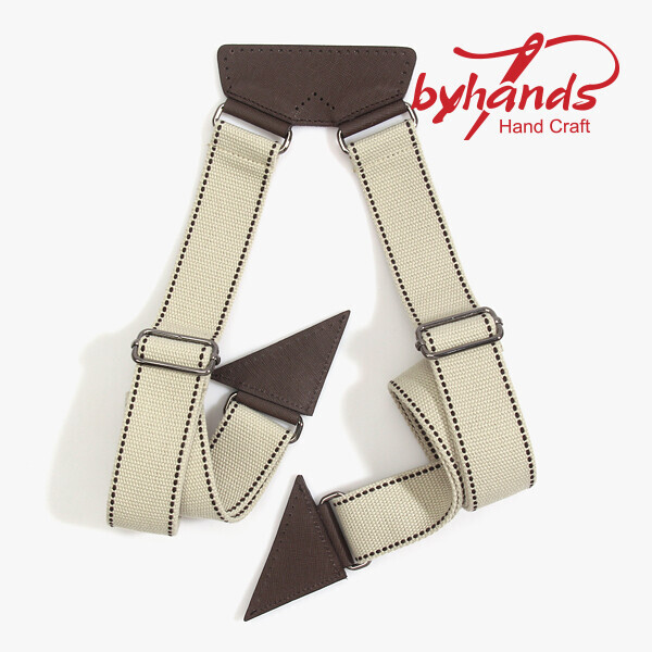 [바이핸즈] 프리미엄 사피아노 백팩용 스티치 웨빙핸들 44-6403 SA