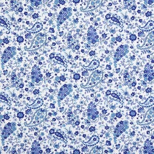 [세븐베리] 일본 수입원단 꽃무늬 퀼트천 페이즐리 면원단 - 83053-D1 (1/2Yd)