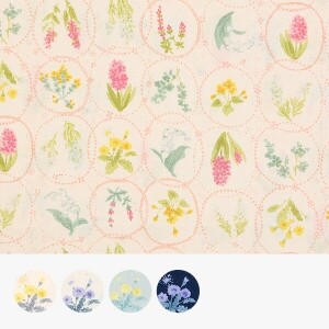 [세븐베리] 일본 수입원단 꽃무늬 퀼트천 플라워 면원단 - 850393-D1 ☆ (1/2Yd)