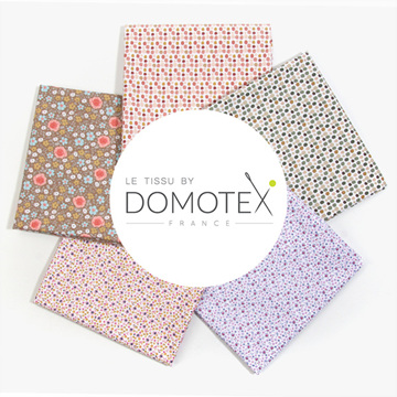 도모텍스 프랑스 수입원단 퀼트 인형 도트 꽃무늬 면원단 옵션8 ☆ (1/2Yd)