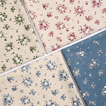 린넨천 꽃무늬 퀼트 원단 가방원단 대폭원단 - 봄맞이꽃 ☆ (1/2Yd)