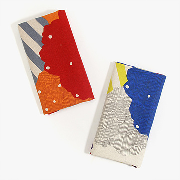 [코카] 일본 수입 에치노 퀼트천 린넨 캔버스 도트 면원단 - EKX97800-800 ☆ (1/2Yd)