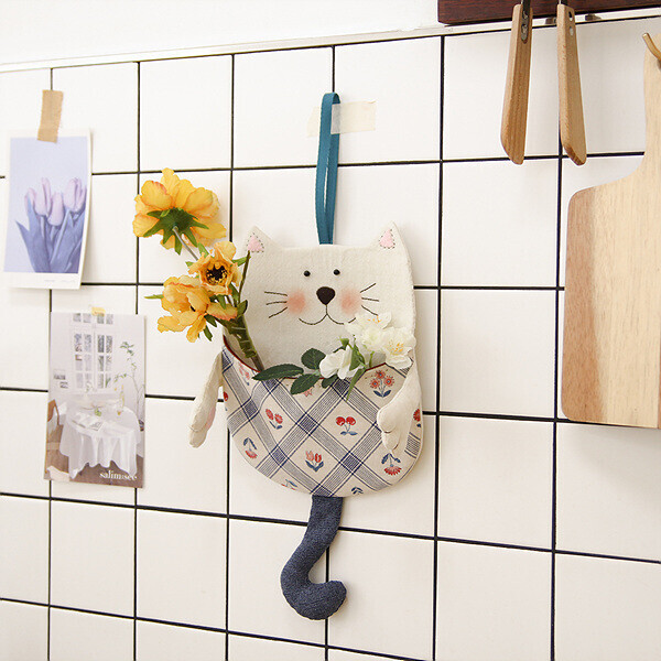[바이핸즈] 퀼트패키지 소품 - 야옹이 다용도 주머니