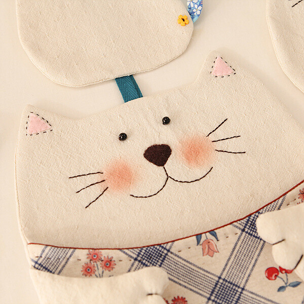 [바이핸즈] 퀼트패키지 소품 - 야옹이 다용도 주머니