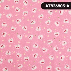 [유와] 마츠야마 아츠코 체리 하트 셔팅 프린트원단 - AT826805 (1/4yd)☆ (개)