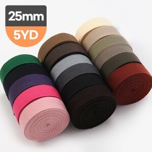 [아크릴 웨빙 25mm] [퀼트부자재] 아크릴 웨빙끈 25mm (5YD) - 17컬러 ※ (개)