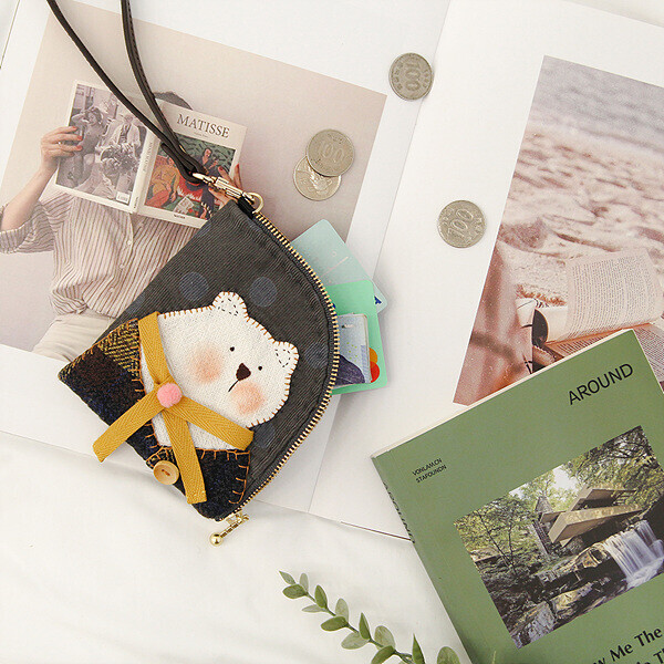 [바이핸즈] 퀼트패키지 소품 - 원베어 미니지갑