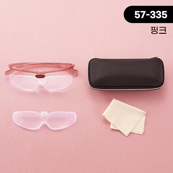 퀼트의시작은? 엔조이퀼트와 함께,[크로바] 크래프트 돋보기 안경 1.6배&2.0배 - 핑크/그레이 57-335/57-336 ※