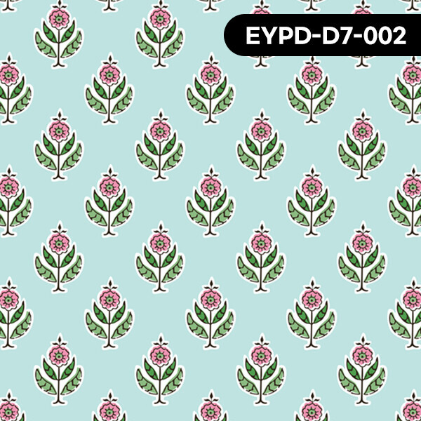 바이핸즈 EYPD-D7 DTP 빈티지 핸드블록패턴 인도풍무드 퀼트원단 3YD