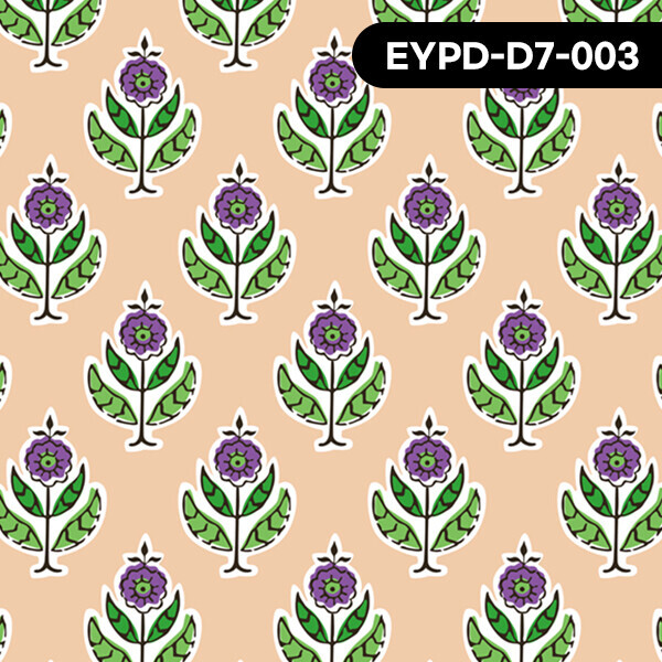 바이핸즈 EYPD-D7 DTP 빈티지 핸드블록패턴 인도풍무드 퀼트원단 3YD