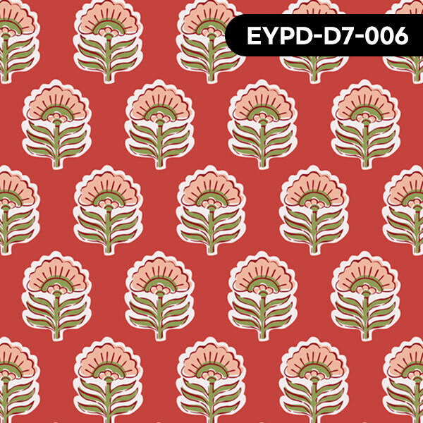 바이핸즈 EYPD-D7 DTP 빈티지 핸드블록패턴 인도풍무드 퀼트원단 3YD