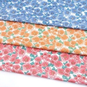 친환경 오코텍스인증 항균항염원단 20수 DTP원단 - 샤인카멜리아 ☆ (1/2Yd)