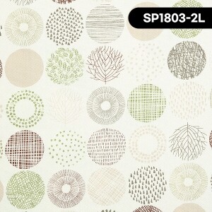 [코스모] 서클 옥스포드 프린트원단 - SP1803-2 ☆ (1/2Yd)