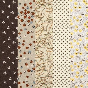 [원단패키지] 스토프 덴마크 수입 꽃무늬 퀼트천 도트 프린트 면원단8 5종 - 45cmx26cm ESH3810 (set)